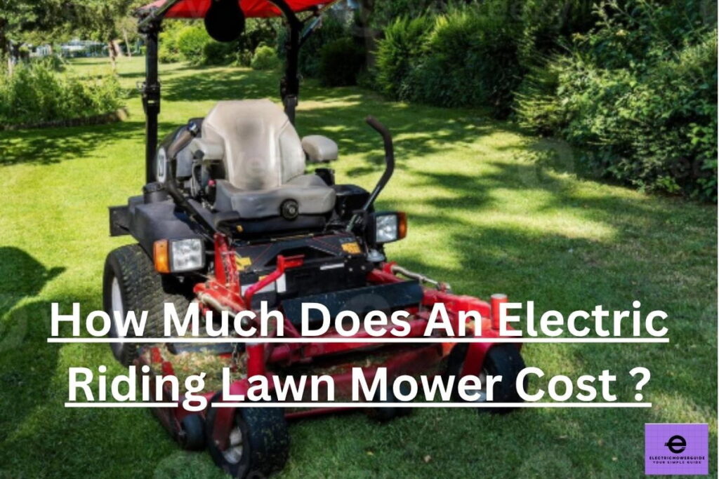 electric riding lawn mower cost