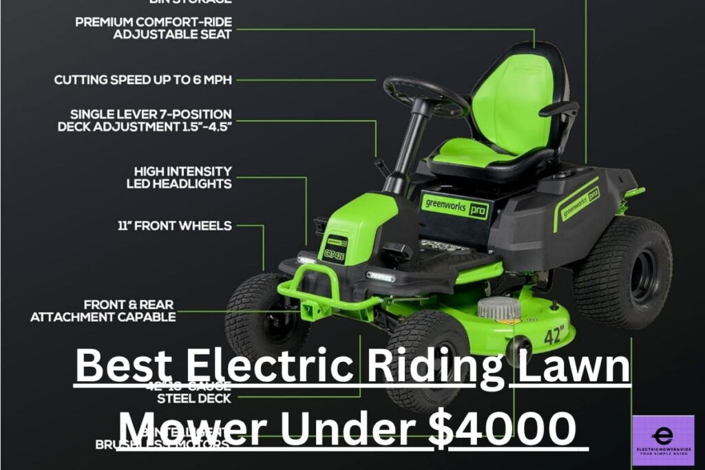 best electric riding lawn mower under $4000