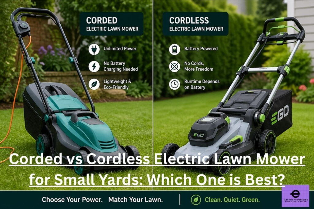 corded vs cordless electric lawn mower for small yards