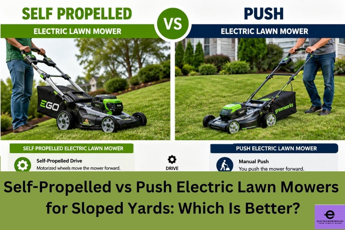 Self-Propelled vs Push Electric Lawn Mowers for Sloped Yards