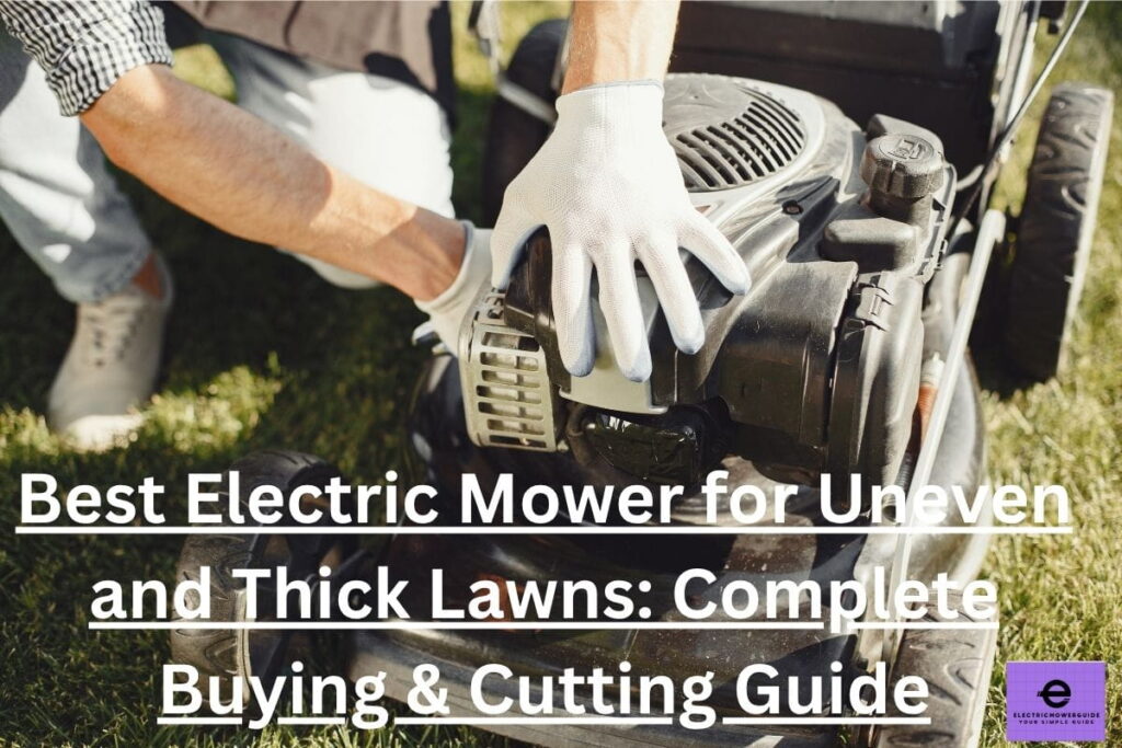 electric mower for uneven and thick lawns