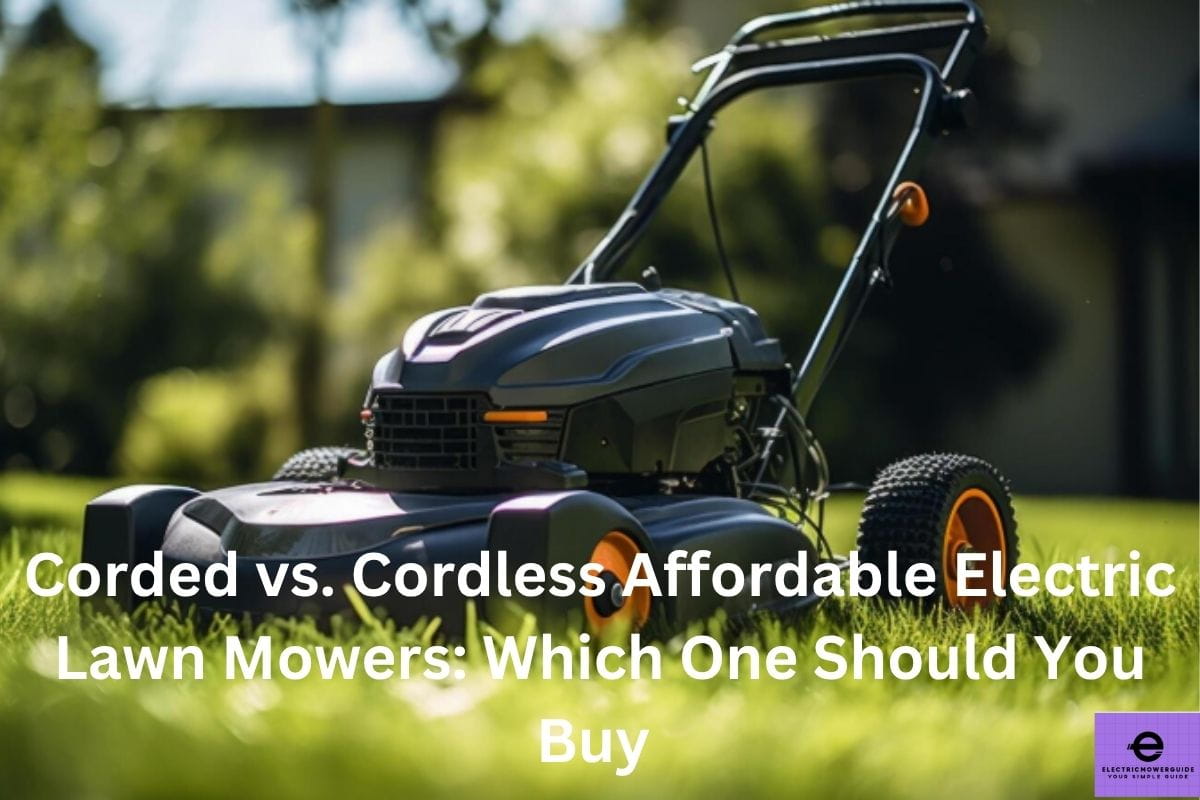 corded vs cordless affordable electric lawn mowers