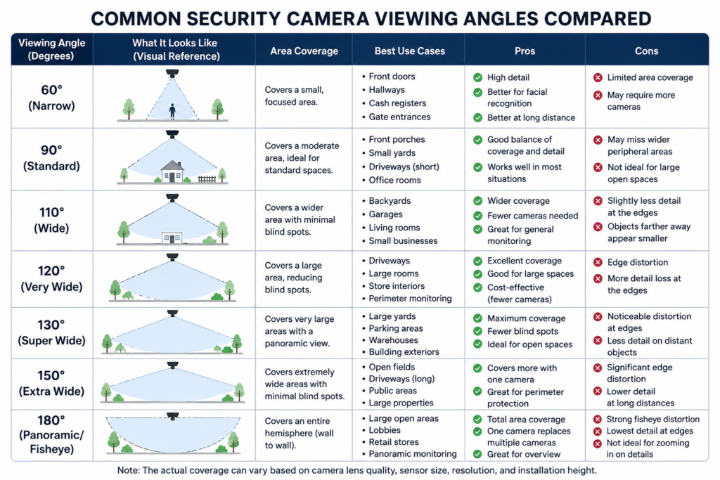 security camera field of view explained