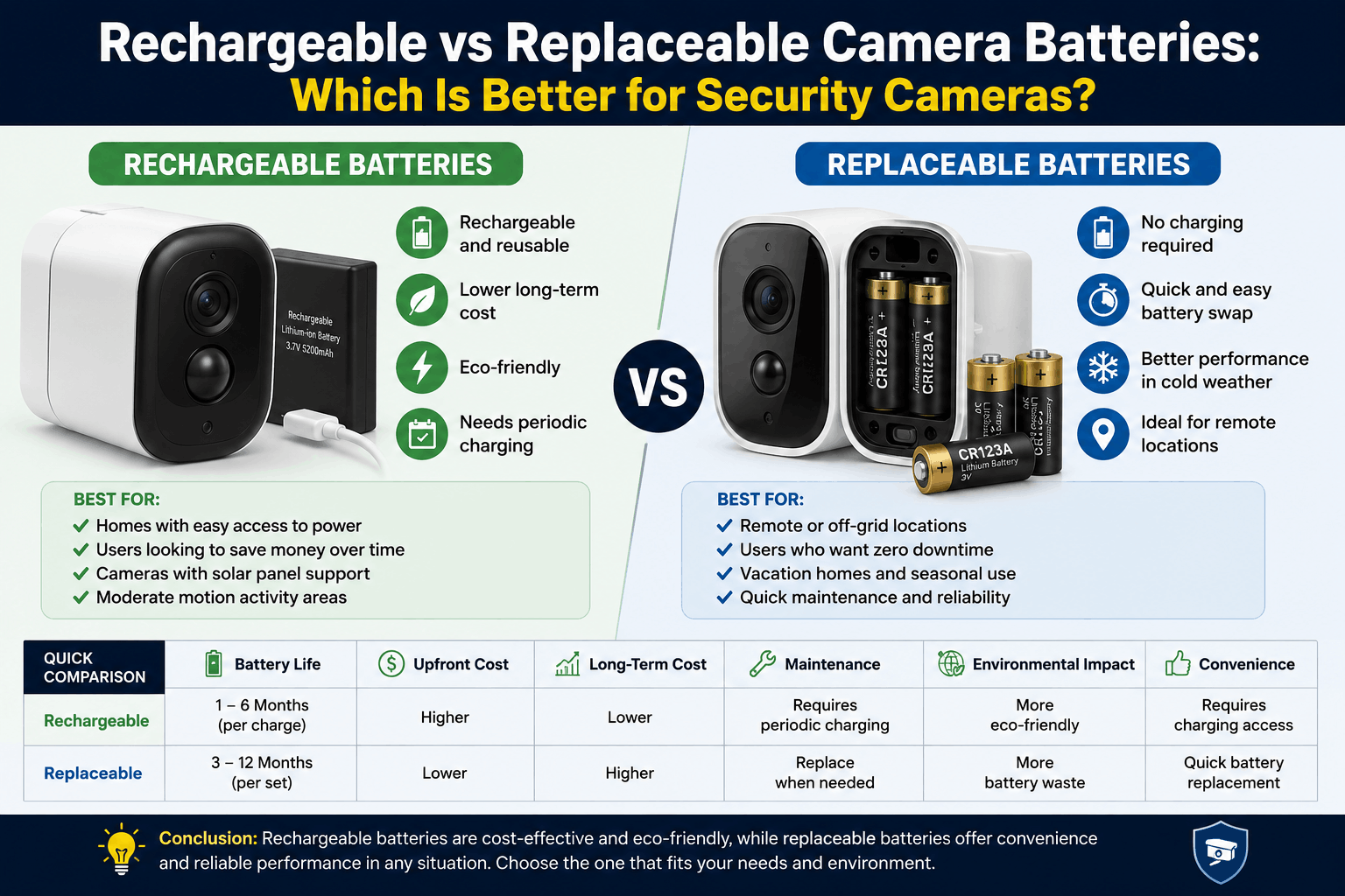 Rechargeable vs Replaceable Camera Batteries